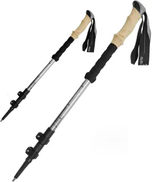 Walking Poles Set of 2, Ultralight Carbon Fiber Quick Lock EVA Grip Trekking Poles, Balance Support for Seniors, Women and Men(Silver)