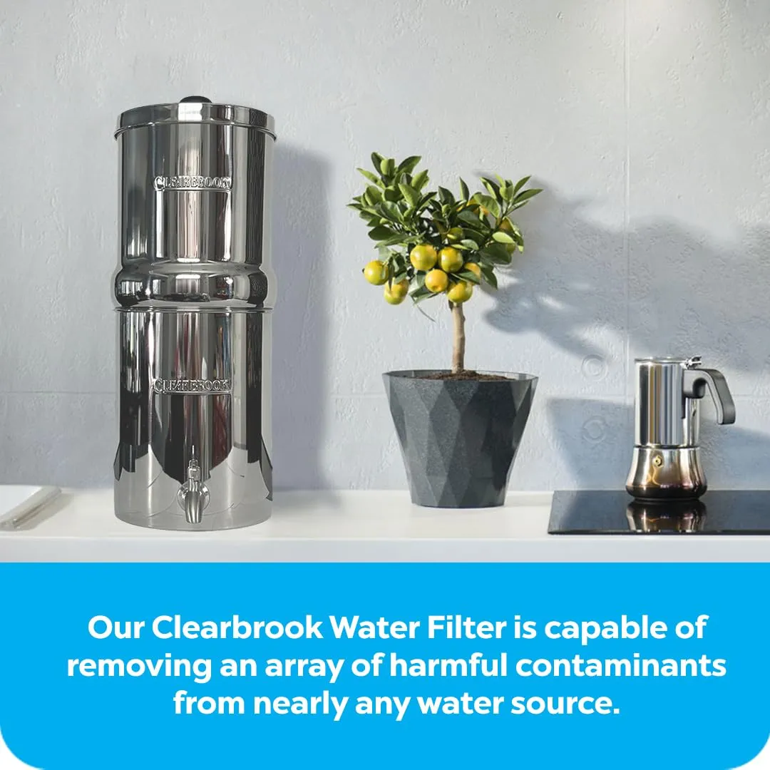 Water Filter 24L, Portable Gravity-Fed System, No Electricity Needed, for Travel, Camping, and Emergency Use, 3.25-Gallon Capacity