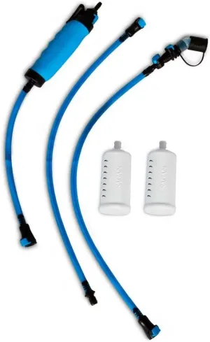 Water Filter Straw, Water Purifier, Ultralight Backpacking Water Filter, Hiking, Camping, Survival, Travel, 2’ Tubing extends to 4’, Purifies 250 Gal