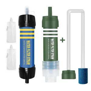 Water Filter Straw - Water Straw Filter Survival,Portable Personal Water Purifier Survival for Hiking,Biking and Emergency Preparedness,Outdoor Camping Travel Backpacking Emergency Water Filter (5)