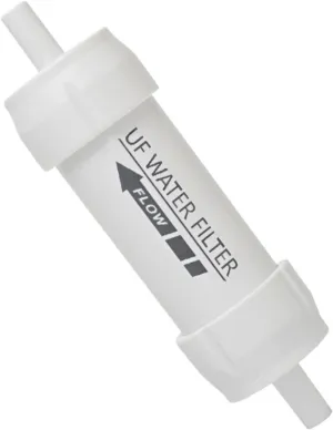 Water Purification Filter Outdoor Water Filter Straw Water Purification for Survival or Emergency Supplies Portable Micron Water Purifier(Black and White)