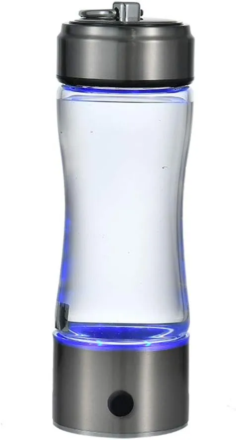 Water Purifiers, 420ML Hydrogen Water Ionizer Bottles Provide Hydrogen Alkaline Water No Ozone No Residual Chlorine High Borosilicate Glass Portable USB Rechargeable Water Bottles 800-1300 PPB