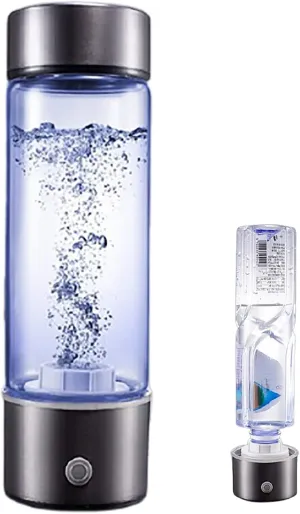 Water Purifiers, Hydrogen-Rich Water Bottle Generator Ionizer Portable 3 Mins Make Hydrogen Content Up to 1000-1300 PPB USB Charging Water Filter Purifier Keep Body Hydrated 450ML