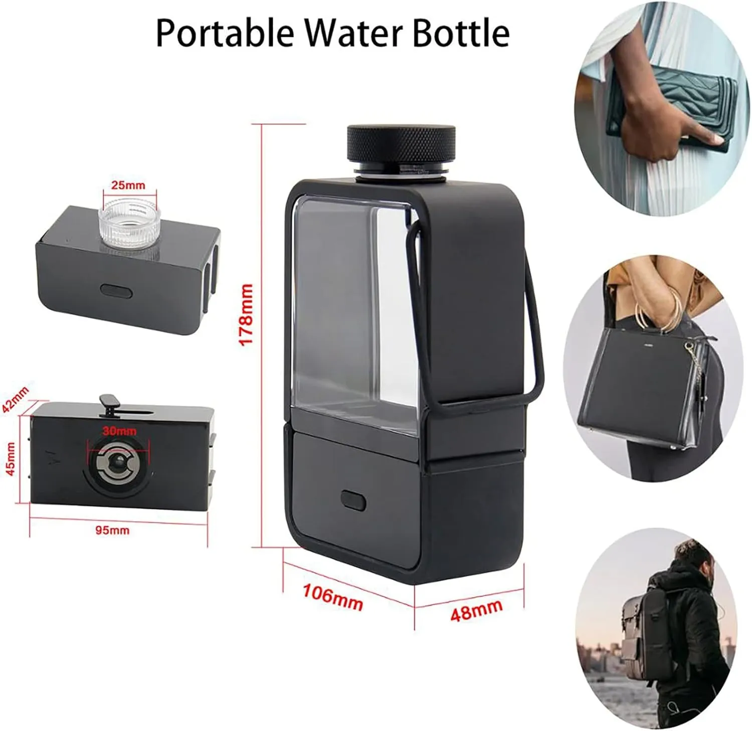 Water Purifiers, Hydrogen Water Generator Portable Hydrogen Alkaline Water Bottle USB Rechargeable Hydrogen-Rich Water Cup PEM Technology Ionizer Make Hydrogen Content Up to 1000 PPB Sports Water Bo