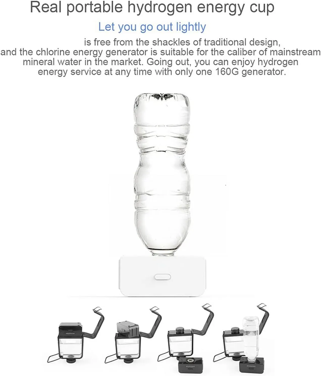 Water Purifiers, Hydrogen Water Generator Portable Hydrogen Alkaline Water Bottle USB Rechargeable Hydrogen-Rich Water Cup PEM Technology Ionizer Make Hydrogen Content Up to 1000 PPB Sports Water Bo