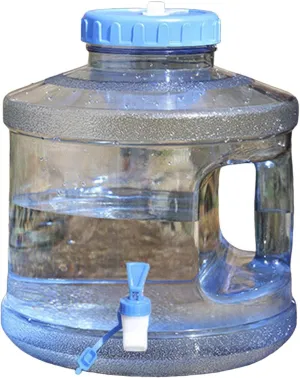 Water Storage Containers, Water Container with Tap, 2 Gallons Camping Water Jug, Portable BPA Free Water Tank with Handle, Transparent Water Storage Bucket for Outdoor Sports Camping Hiking (Blue)