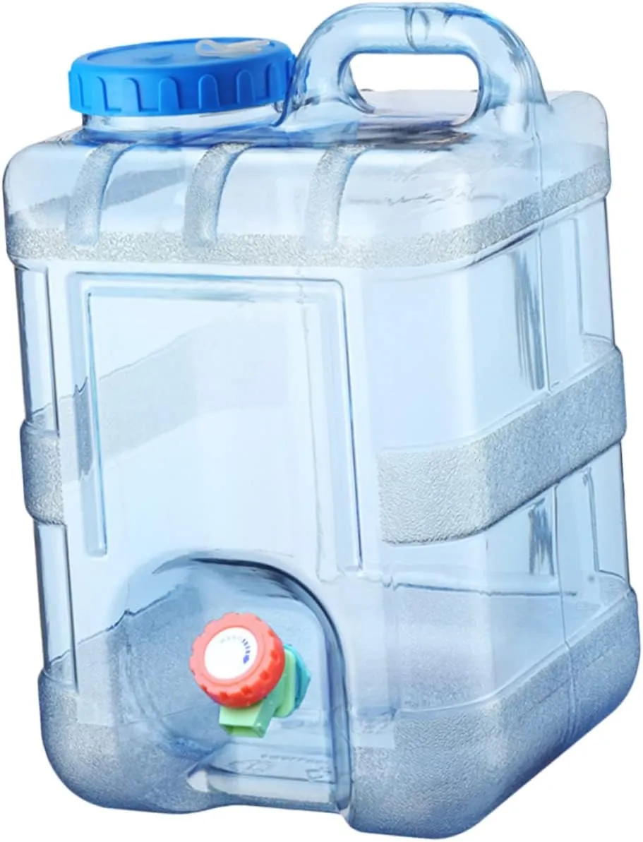Water Storage Cube Portable Water Tank 10l Outdoor Bucket Faucet for Camping Hiking and Picnics