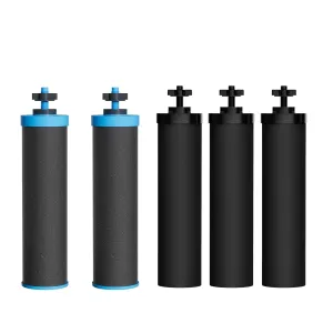 Waterdrop Alkaline Water Filter, Replacement for Berkey® BB9-2® Black Filters and Berkey® Gravity Water Filter System, Up to PH 9.2 (Pack of 2) & 3 Water Filters