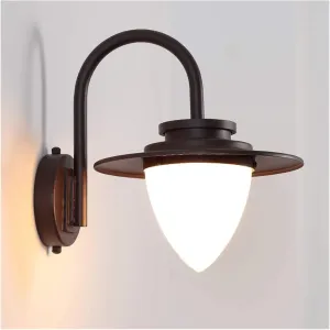 Waterproof Corridor Balcony Porch Garden Minimalist Outdoor E27 Edison Fixture Exterior Lantern On SteelIndustrial Vintage Farmhouse Wall Sconce Indoor Bathroom (Color : Dolphin Brown(Brown)