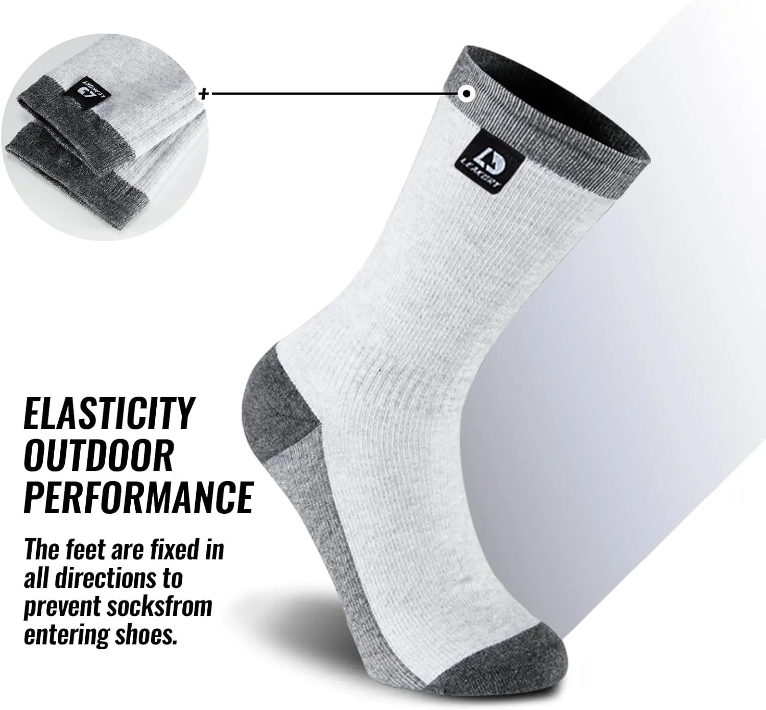 Waterproof Socks,COOLMAX FX 3-layer Breathable,Crew Socks,Hiking,Fishing,Bike,Camping,Unisex