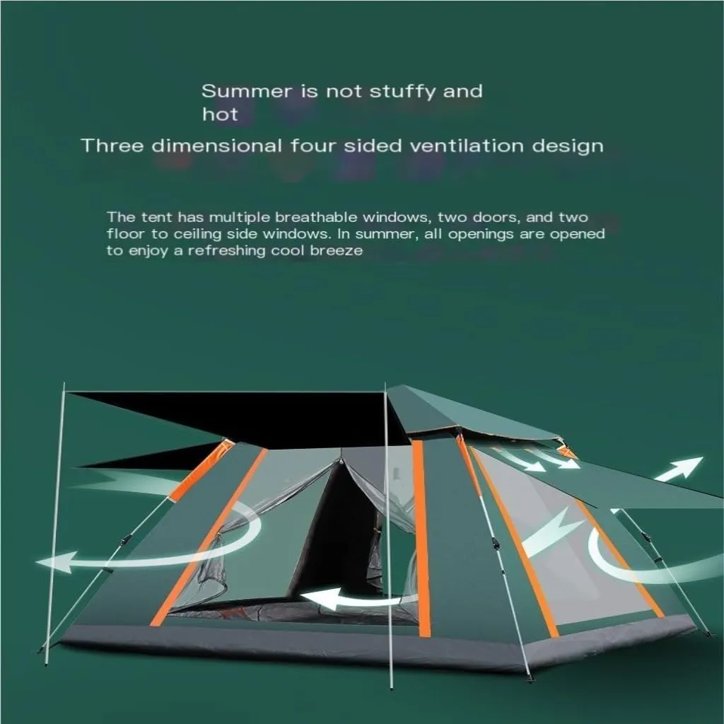 Weatherproof Tents Tent Outdoor Camping Folding Fully Automatic Tent Sun Protection Quick Opening Ventilated Tent Portable Tent Camping and Hiking Tents