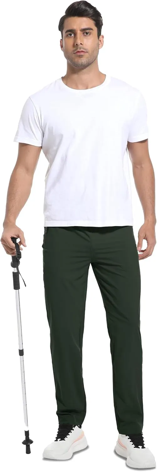 WENRONSTA Men's Lightweight Hiking Pants Quick Dry Water Resistant Breathable Athletic Running Jogger Track Active Sweatpants