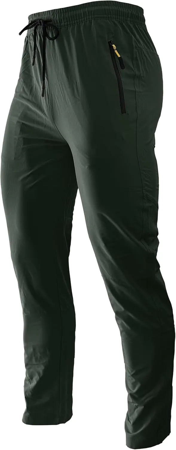 WENRONSTA Men's Lightweight Hiking Pants Quick Dry Water Resistant Breathable Athletic Running Jogger Track Active Sweatpants