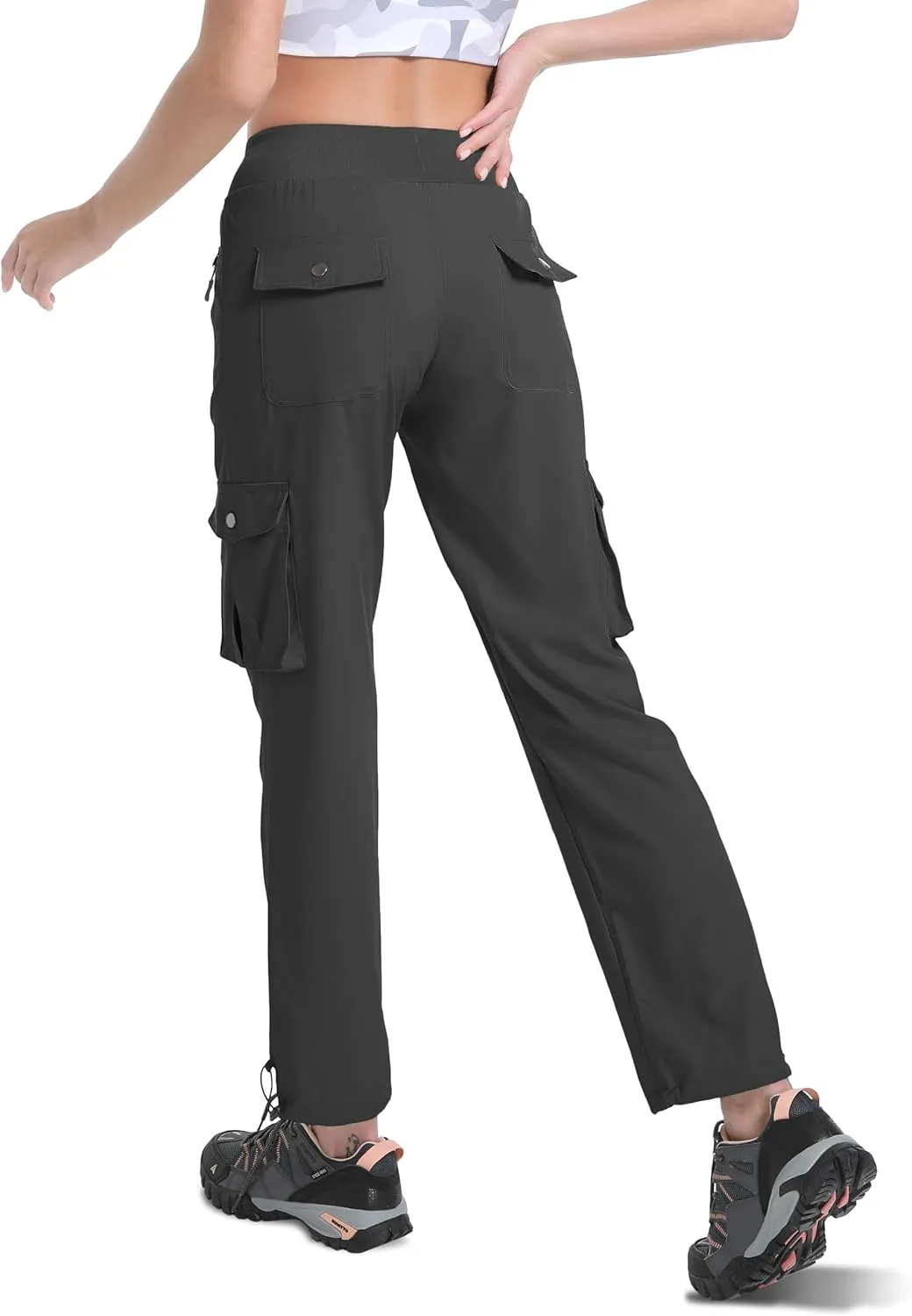 WENRONSTA Women's Cargo Pants Lightweight Water Resistant Quick Dry Hiking Pants Travel Outdoor Work Joggers with 6 Pockets