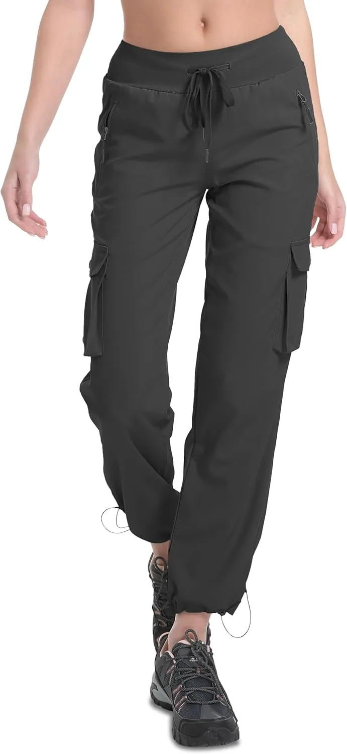 WENRONSTA Women's Cargo Pants Lightweight Water Resistant Quick Dry Hiking Pants Travel Outdoor Work Joggers with 6 Pockets