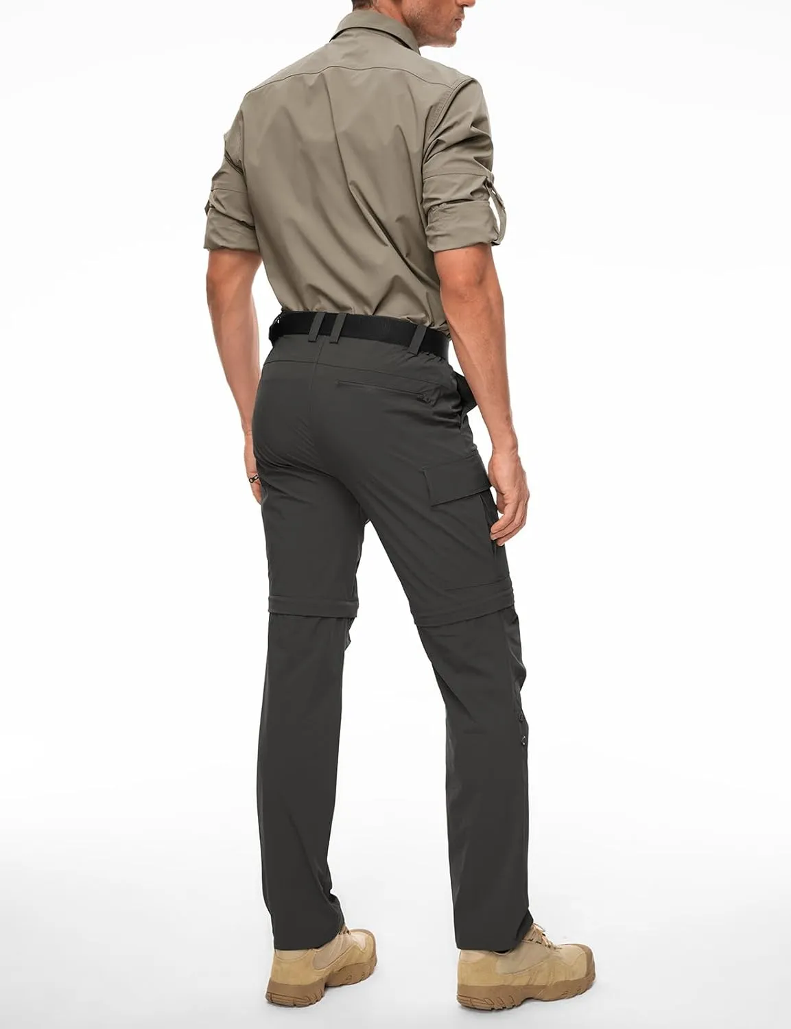 Wespornow Men's-Convertible-Hiking-Pants Quick Dry Lightweight Zip Off Breathable Cargo Pants for Outdoor, Fishing, Safari