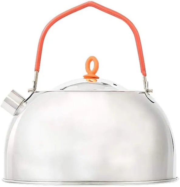 Whistling Tea Kettle Coffee Pot Kettle Stove Tea Pot Camping Teapot Hiking Water Pot Portable Camping Stove Camping Kettle Stainless Steel Stove Coffee Pot Travel Light Honk