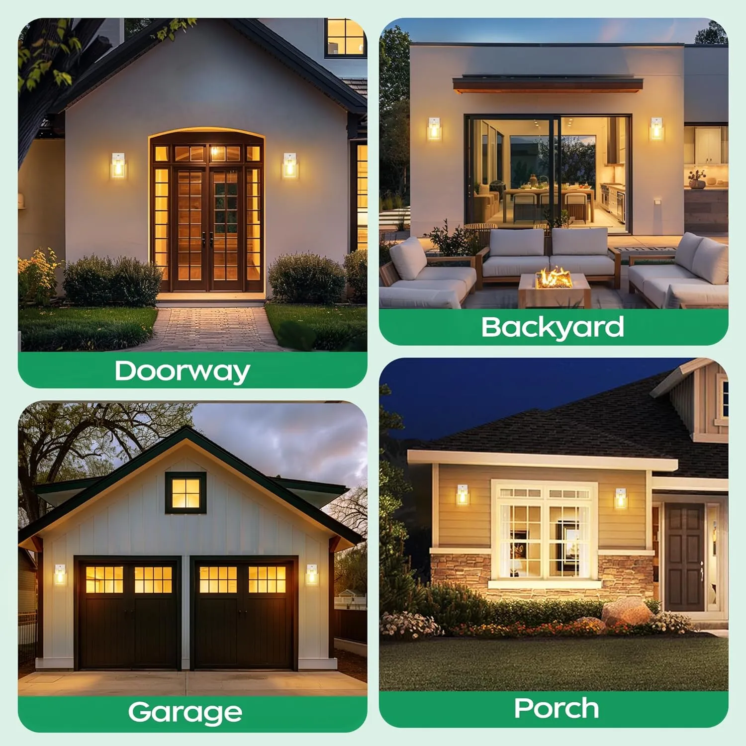 White Dusk to Dawn Exterior Lighting Fixtures Wall Mount, Outdoor Porch Lights for House, Sensor Wall Lights, Waterproof Wall Sconce Lamp, Wall Lantern, Anti Rust Coach Lights for, Doorway, Garage