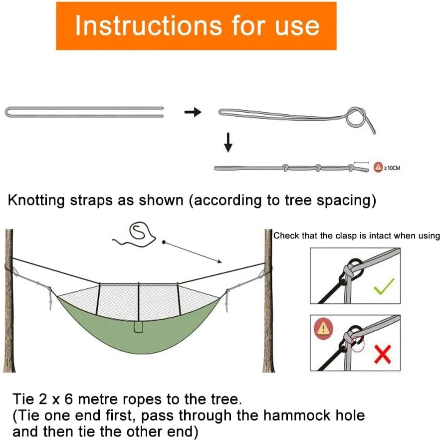 Wild Camping,mosquito Tent,Encrypted Mosquito Net with Storage Belt, 210T Quick-drying Easy to Carry, Suitable for Outdoor Camping Mosquito Nets(Orange)