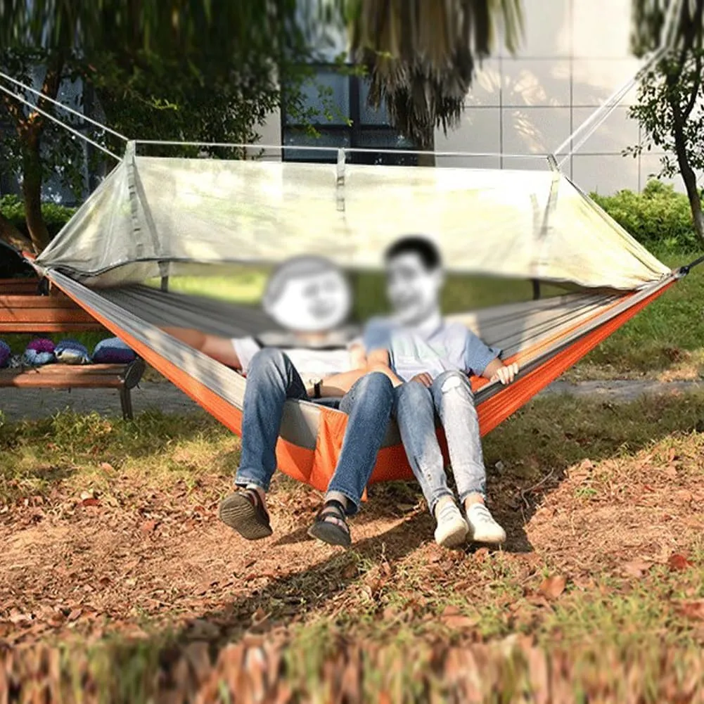Wild Camping,mosquito Tent,Encrypted Mosquito Net with Storage Belt, 210T Quick-drying Easy to Carry, Suitable for Outdoor Camping Mosquito Nets(Orange)