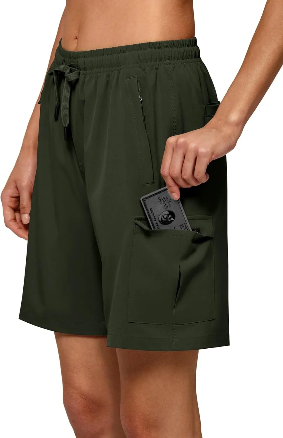 Willit Women's 7''/9" Hiking Cargo Athletic Shorts with Zipper Pockets Quick Dry for Camping, Golf, Travel Water Resistant