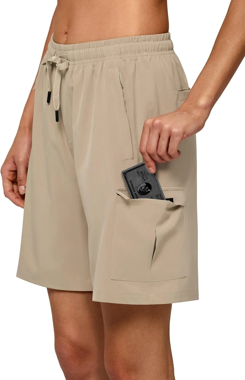 Willit Women's 7''/9" Hiking Cargo Athletic Shorts with Zipper Pockets Quick Dry for Camping, Golf, Travel Water Resistant