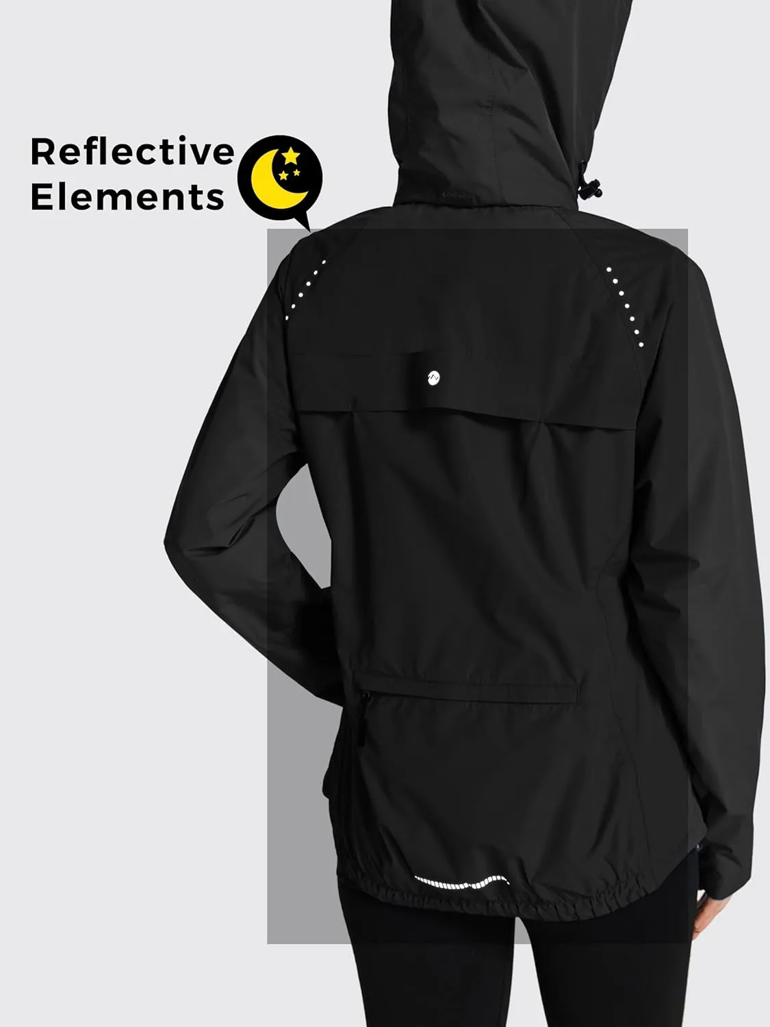 Willit Women's Cycling Running Jackets Rain Windproof Jackets Lightweight Windbreaker Bike Hiking Jacket Packable Hooded
