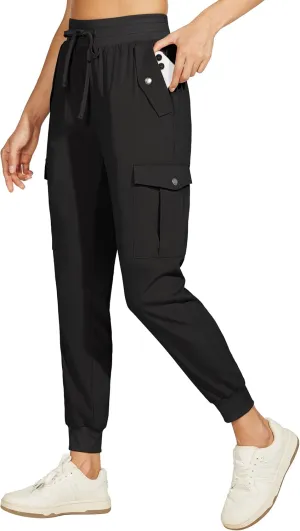 Willit Women's Hiking Pants Cargo Joggers Lightweight Quick Dry Athletic Workout Travel Casual Pants Pockets