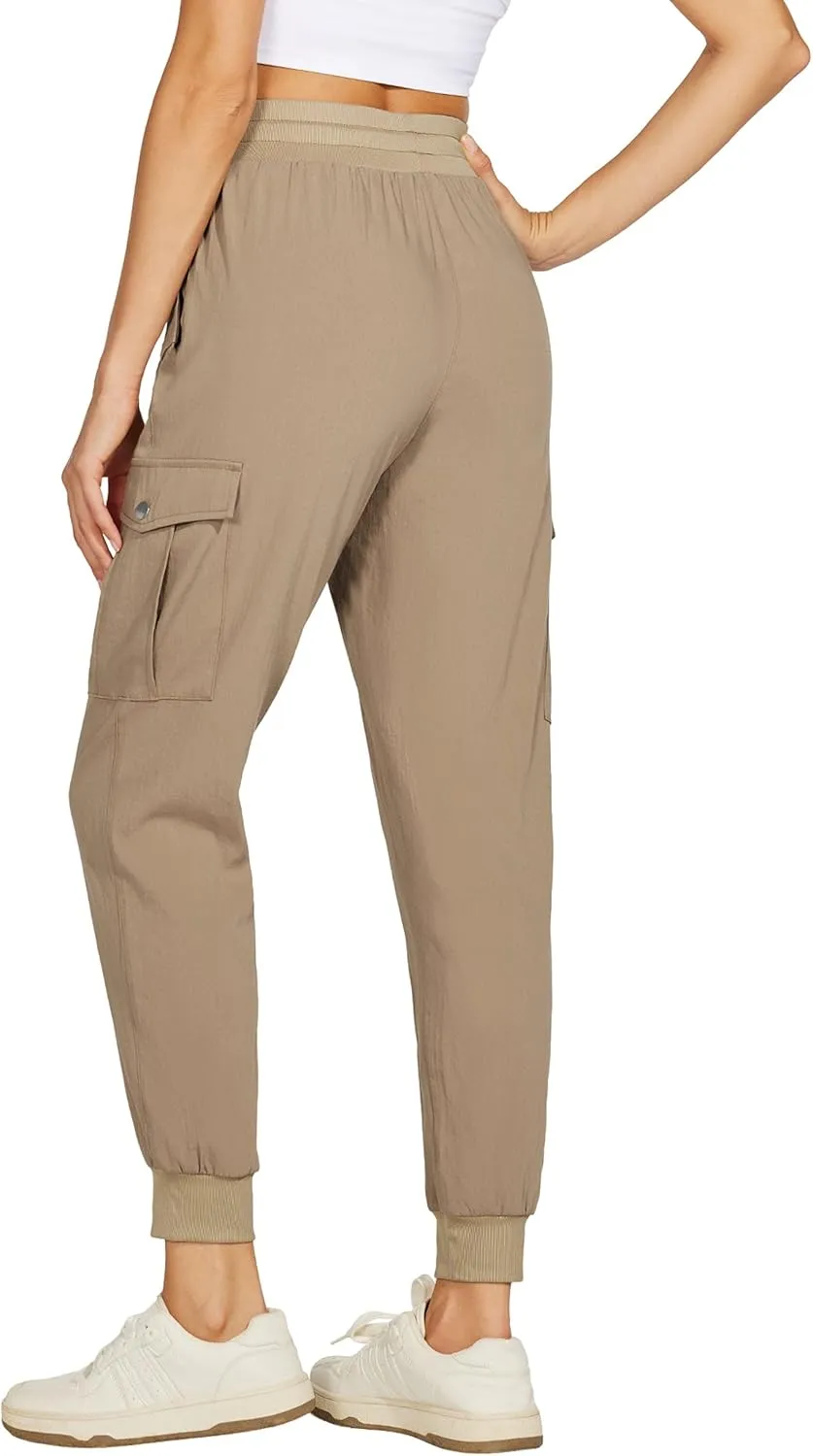 Willit Women's Hiking Pants Cargo Joggers Lightweight Quick Dry Athletic Workout Travel Casual Pants Pockets