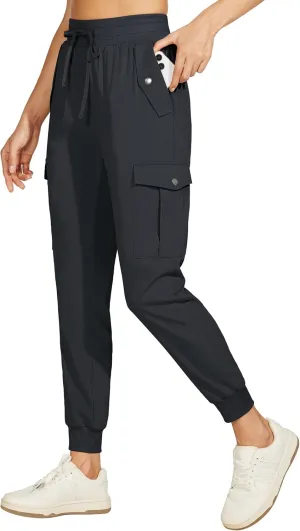 Willit Women's Hiking Pants Cargo Joggers Lightweight Quick Dry Athletic Workout Travel Casual Pants Pockets