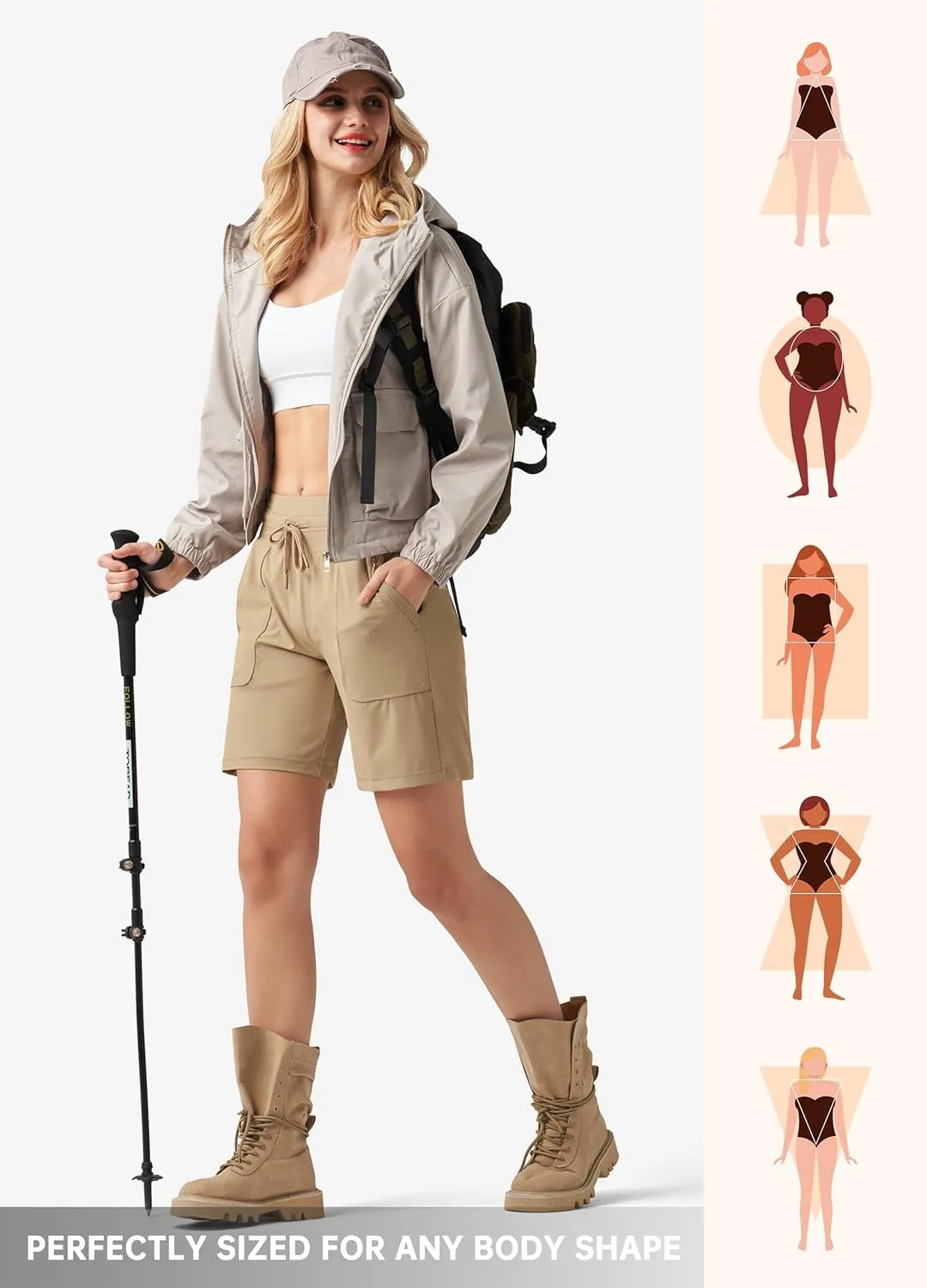 Willit Women's Shorts Hiking Athletic Shorts Quick Dry Golf Outdoor Casual 5"/7" Shorts Lightweight UPF50 