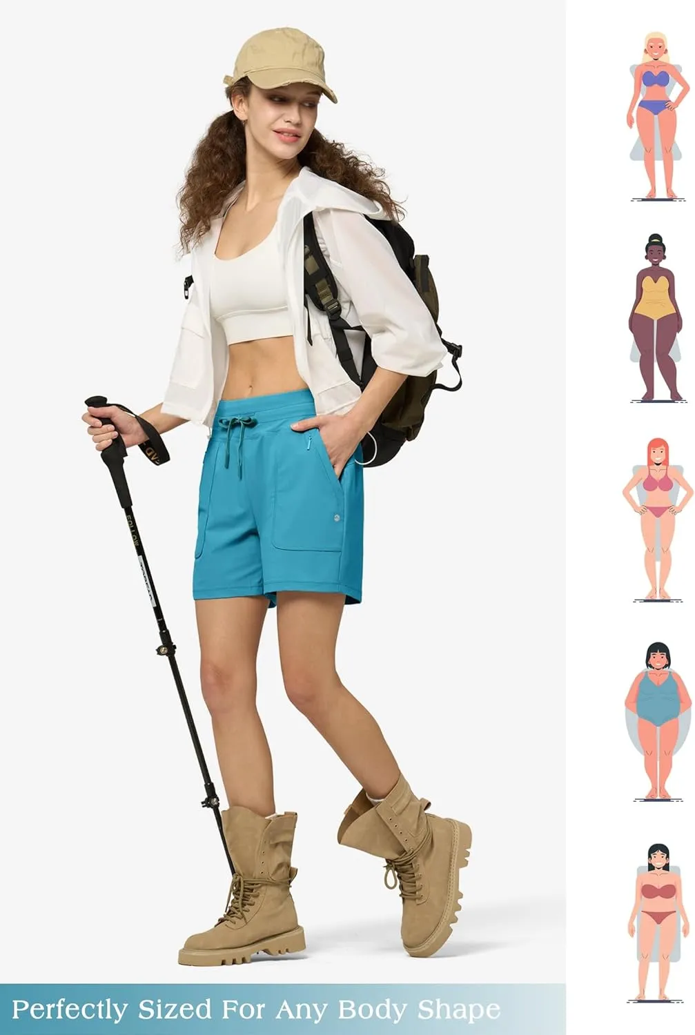 Willit Women's Shorts Hiking Athletic Shorts Quick Dry Golf Outdoor Casual 5"/7" Shorts Lightweight UPF50 