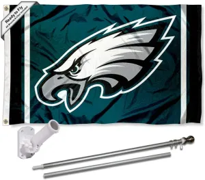 WinCraft Philadelphia Eagles Flag Pole and Bracket Kit