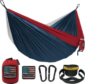 Wise Owl Outfitters Hammock for Camping Hammocks Gear for The Outdoors Backpacking Survival or Travel - Portable Lightweight Parachute Nylon - Up to 500lbs