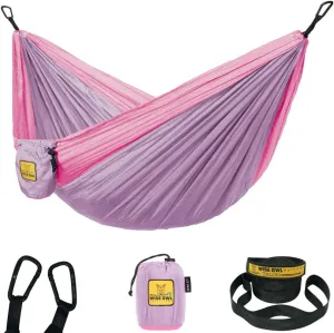 Wise Owl Outfitters Hammock for Camping Hammocks Gear for The Outdoors Backpacking Survival or Travel - Portable Lightweight Parachute Nylon - Up to 500lbs