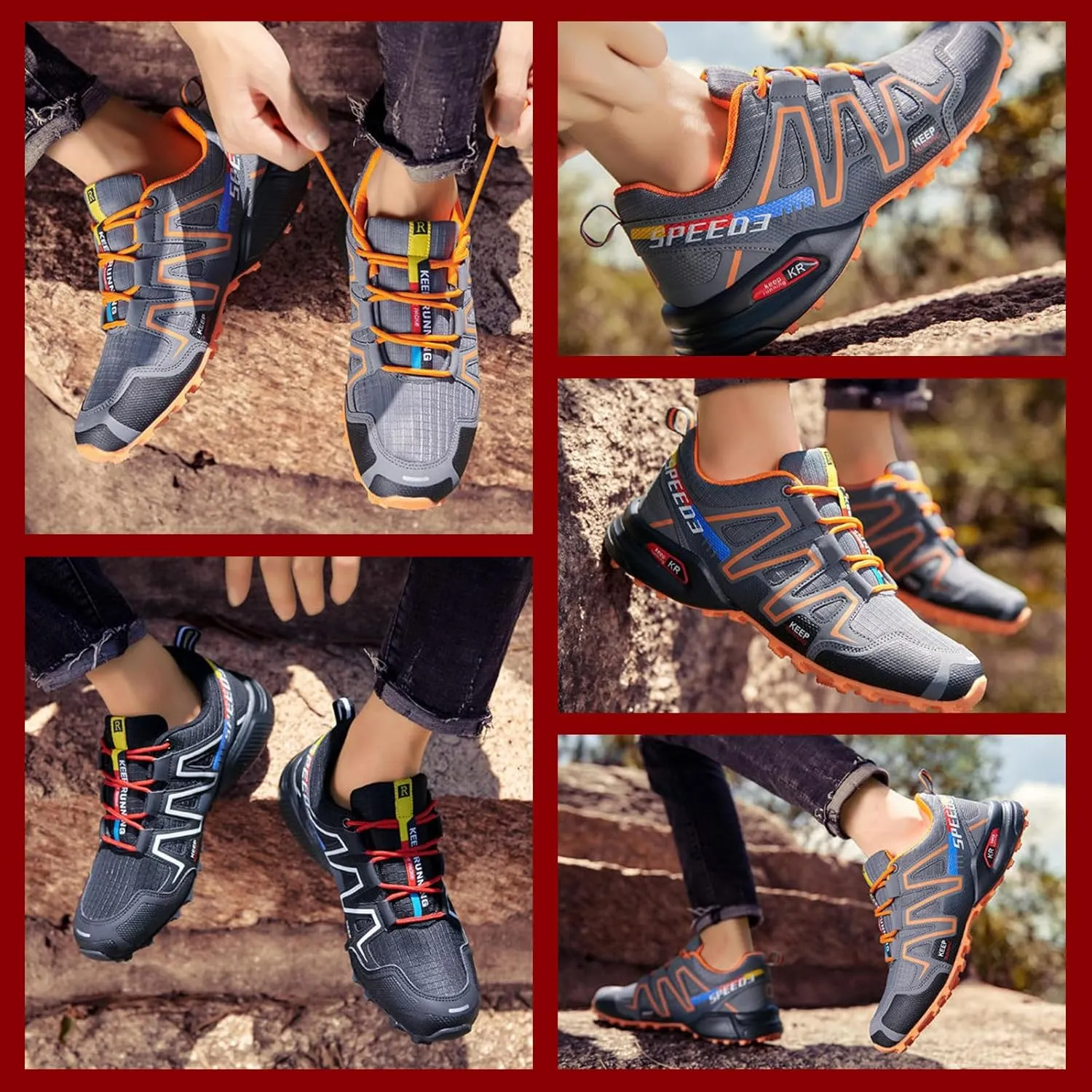 Women Waterproof Hiking Sneakers for Hike Balance Shoes Orthopedic Walking with Arch Support, Non-Slip, Lightweight, Breathable Trail Wide Feet