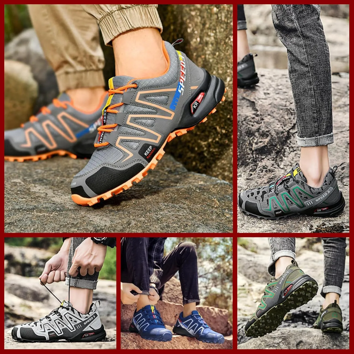 Women Waterproof Hiking Sneakers for Hike Balance Shoes Orthopedic Walking with Arch Support, Non-Slip, Lightweight, Breathable Trail Wide Feet