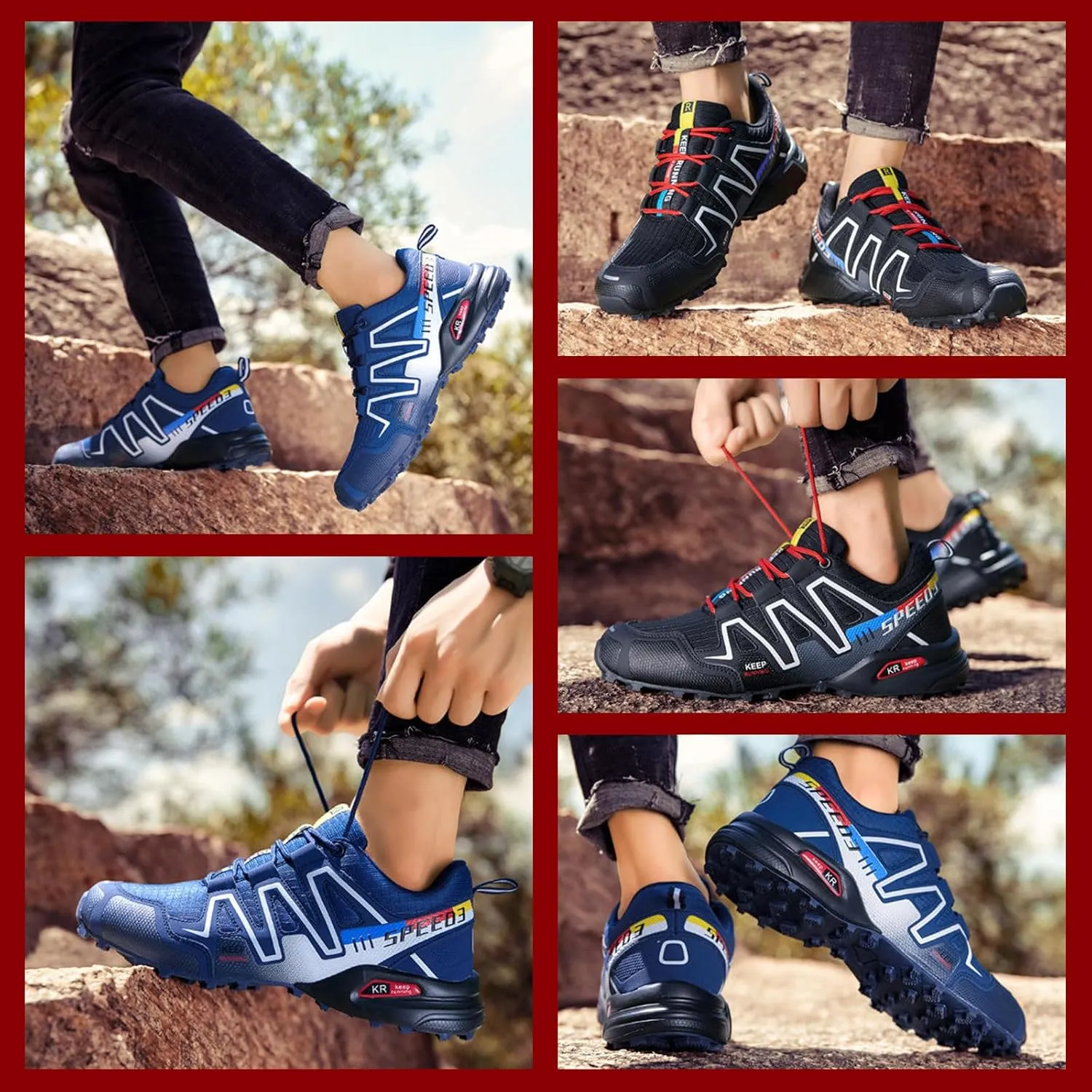 Women Waterproof Hiking Sneakers for Hike Balance Shoes Orthopedic Walking with Arch Support, Non-Slip, Lightweight, Breathable Trail Wide Feet