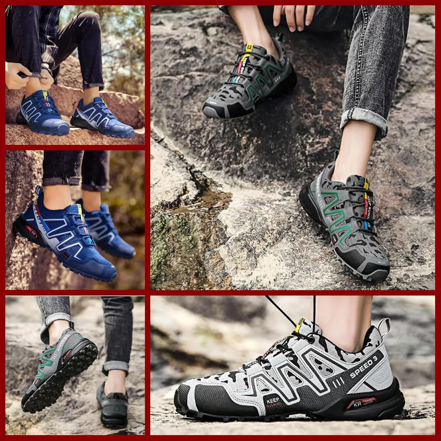 Women Waterproof Hiking Sneakers for Hike Balance Shoes Orthopedic Walking with Arch Support, Non-Slip, Lightweight, Breathable Trail Wide Feet
