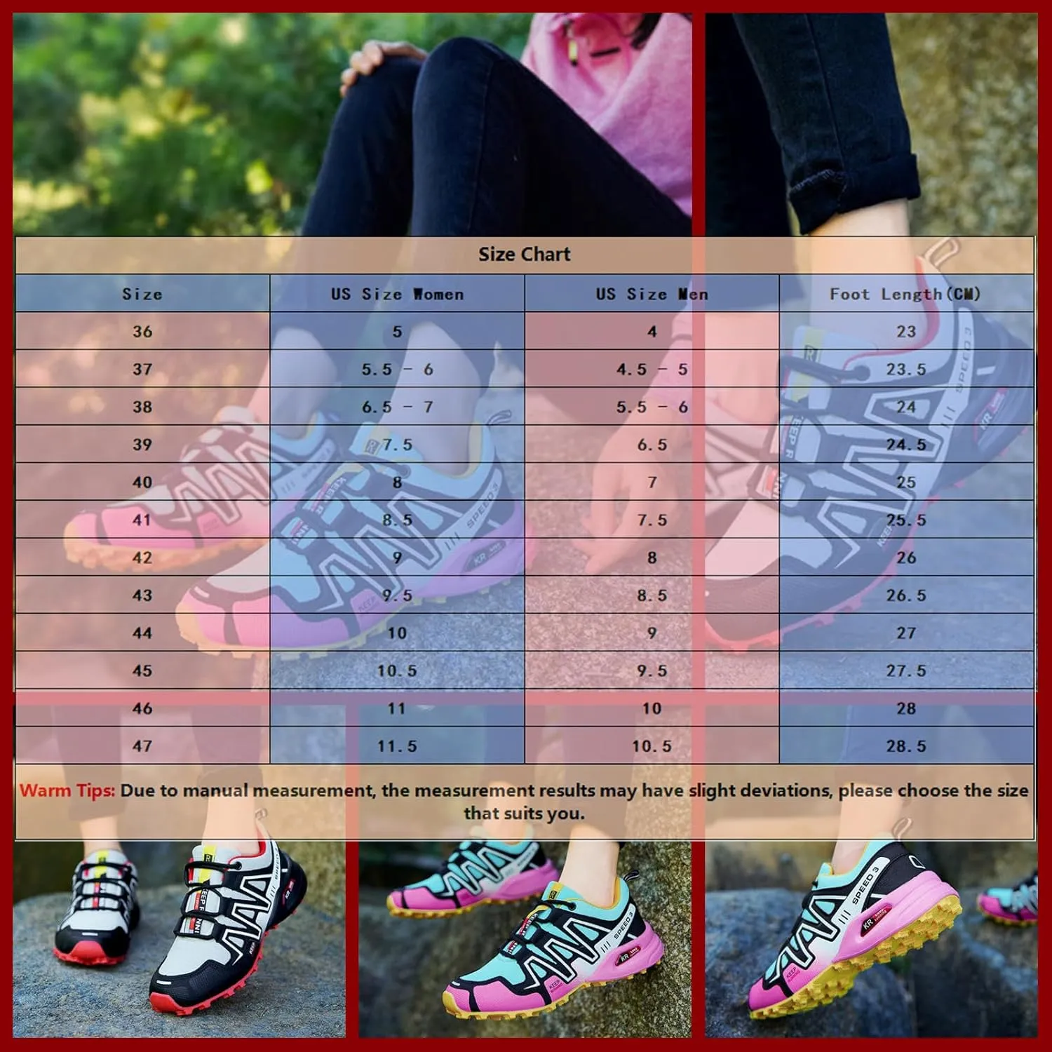 Women Waterproof Hiking Sneakers for Hike Balance Shoes Orthopedic Walking with Arch Support, Non-Slip, Lightweight, Breathable Trail Wide Feet