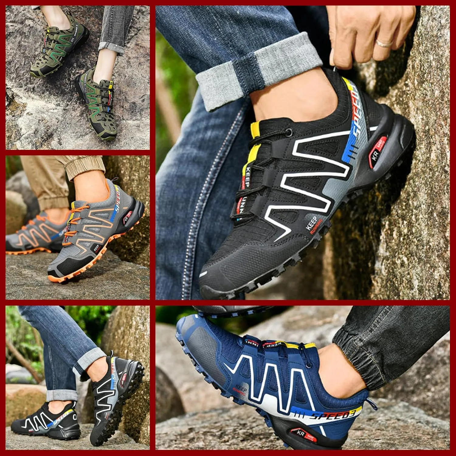 Women Waterproof Hiking Sneakers for Hike Balance Shoes Orthopedic Walking with Arch Support, Non-Slip, Lightweight, Breathable Trail Wide Feet