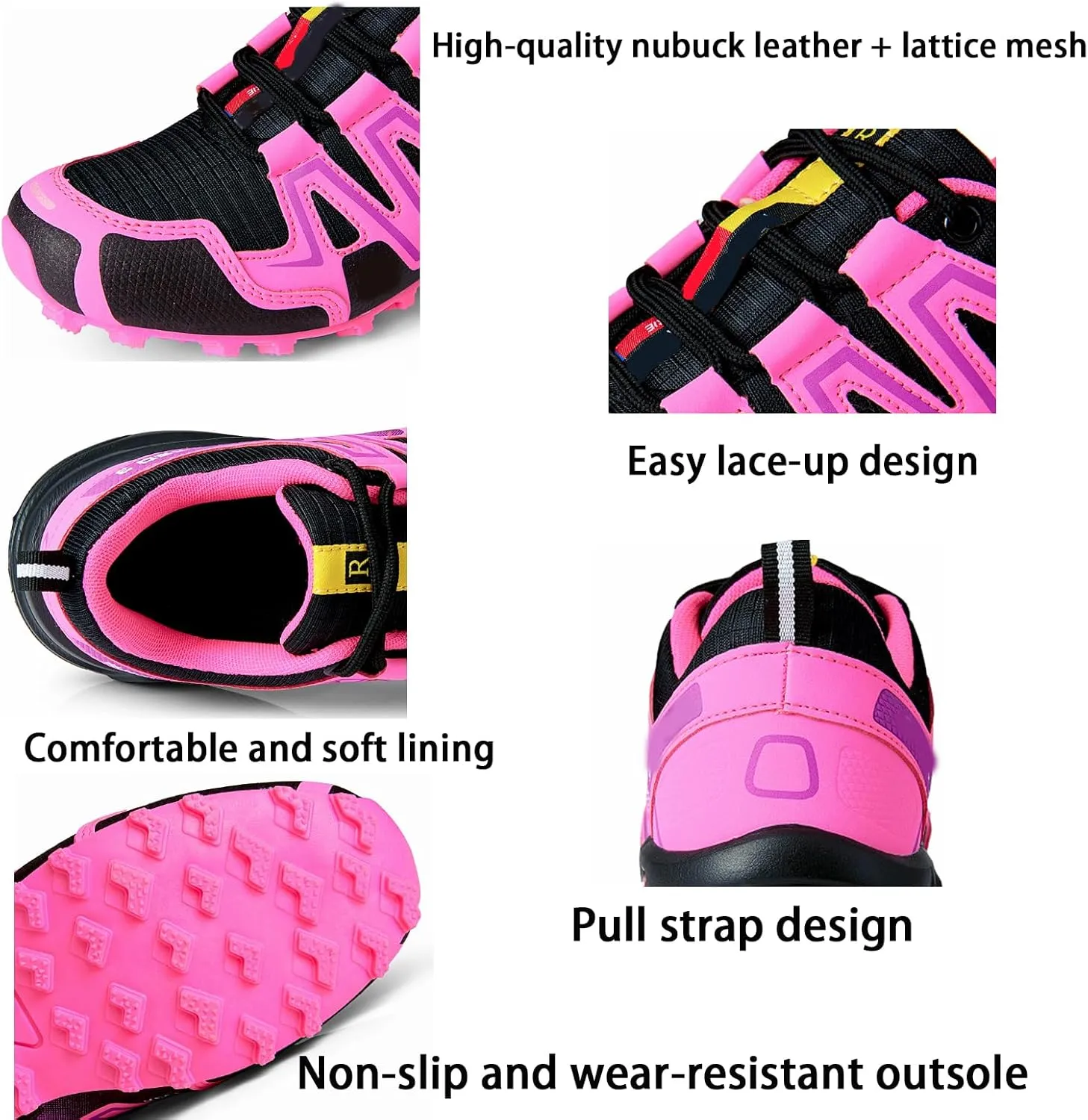 Women Waterproof Hiking Sneakers for Hike Balance Shoes Orthopedic Walking with Arch Support, Non-Slip, Lightweight, Breathable Trail Wide Feet