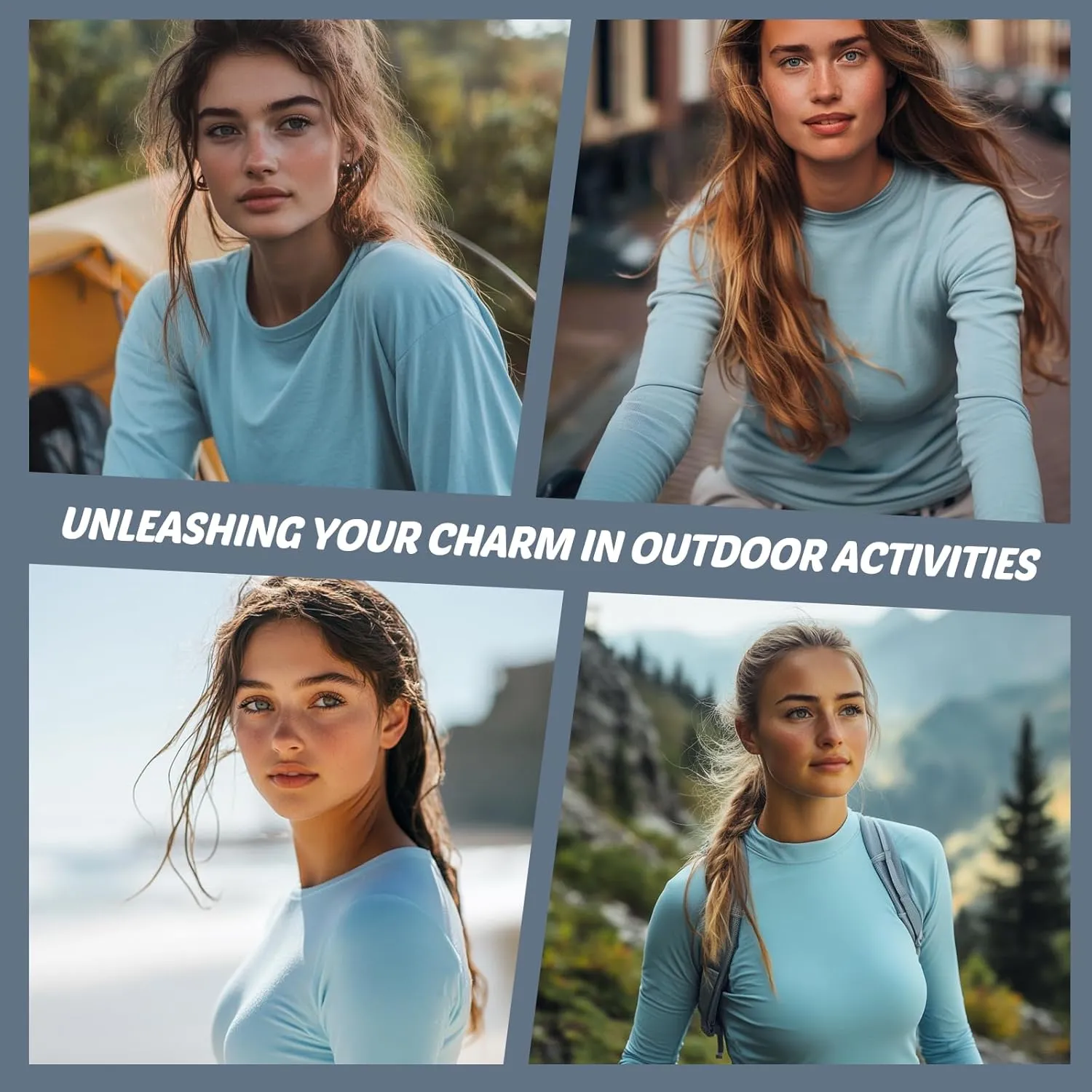 women‘s 2 Pack UPF50  Sun Shirt Long Sleeve Hoodies UV Protection Clothing Hiking Athletic Outdoor Lightweight Shirt