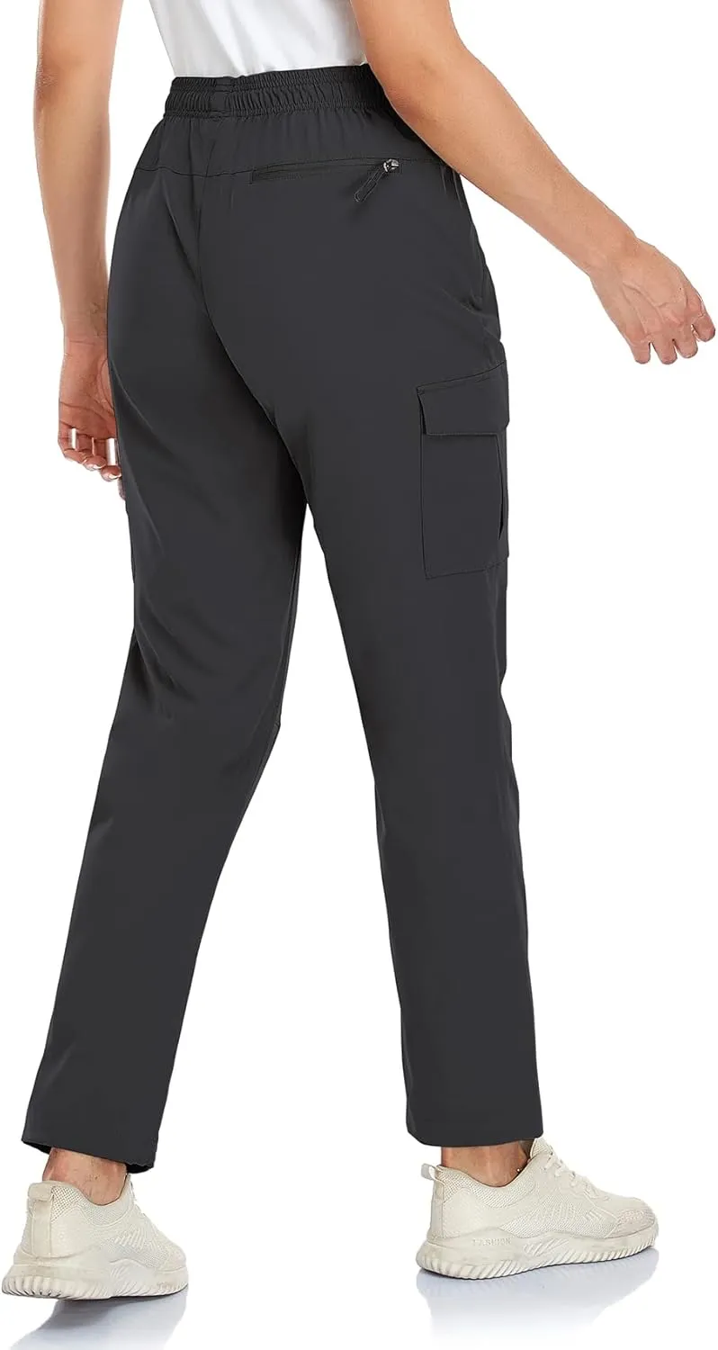 Women's Cargo Hiking Pants Camping Fishing Drift Quick Dry Water Resistant UPF50  Workout Travel Pants 5 Zip Pockets