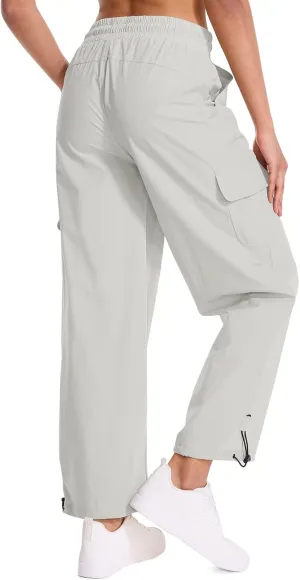 Women's Cargo Hiking Pants Waterproof Quick Dry Pants Outdoor Water Resistance Stretch Lightweight for Safari Casual Camping