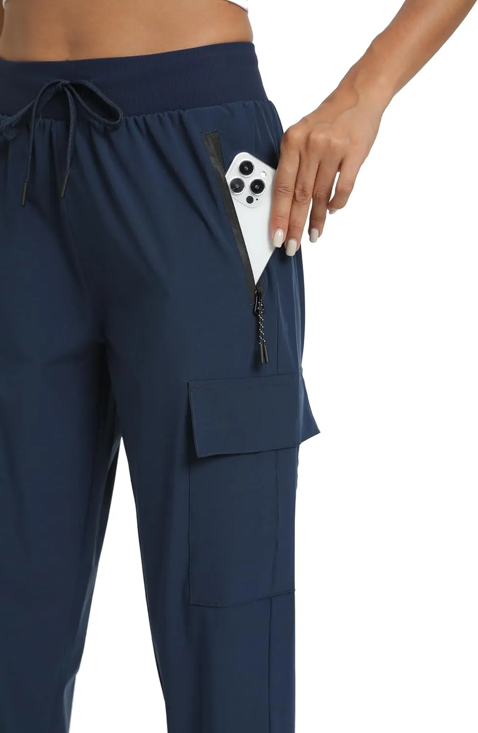 Womens Cargo Pants with Pockets-Lightweight Quick Dry Water Resistant Hiking Pants for Travel Casual Athletic and Outdoor