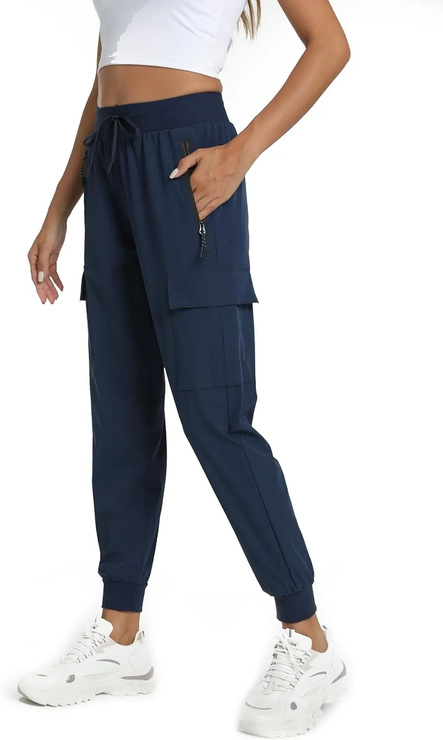 Womens Cargo Pants with Pockets-Lightweight Quick Dry Water Resistant Hiking Pants for Travel Casual Athletic and Outdoor