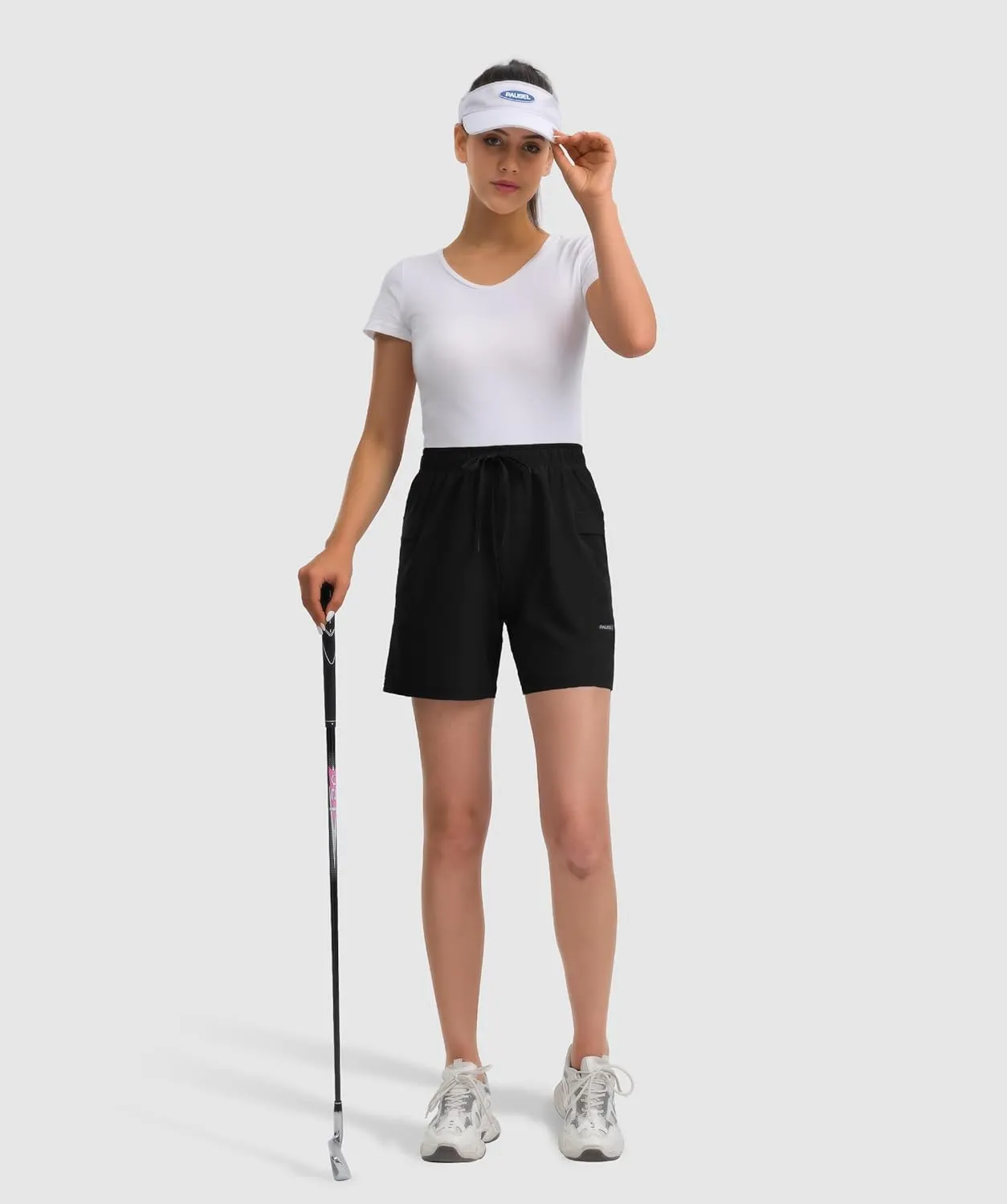 Women's Hiking Cargo Casual Shorts 6 inches Lightweight Quick Dry Athletic Shorts for Golf Workout Travel Summer 2025