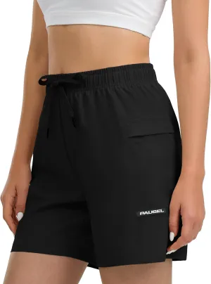 Women's Hiking Cargo Casual Shorts 6 inches Lightweight Quick Dry Athletic Shorts for Golf Workout Travel Summer 2025
