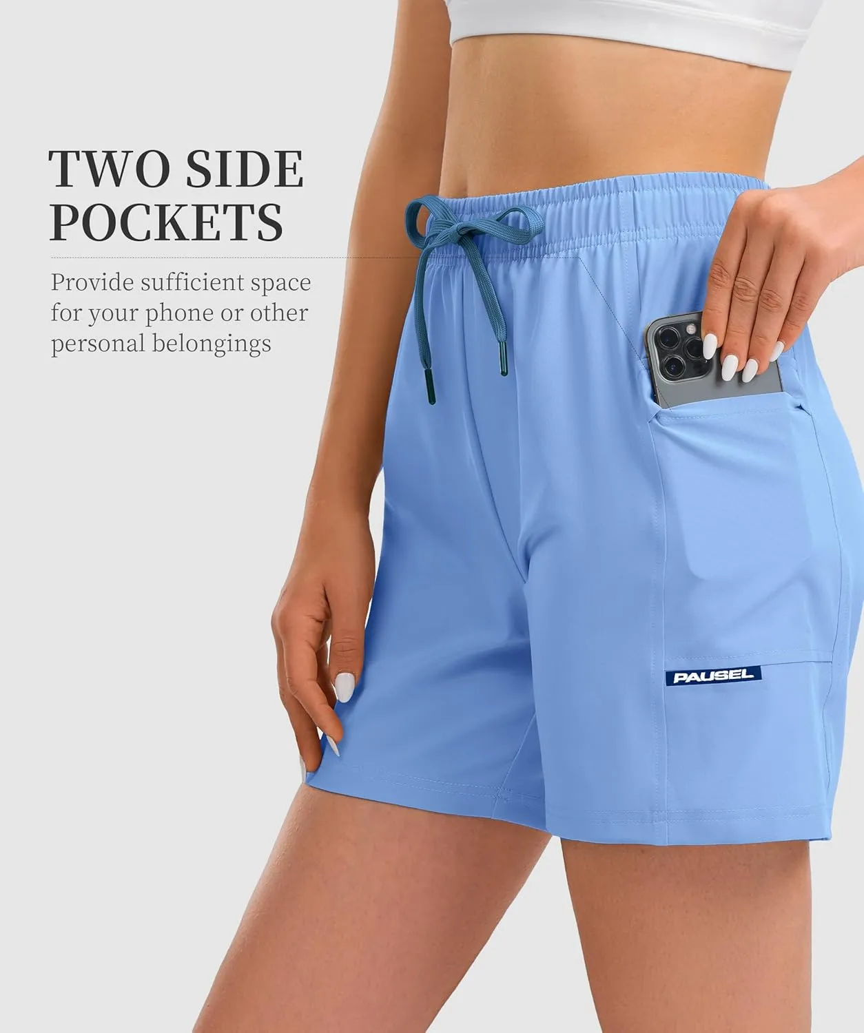 Women's Hiking Cargo Casual Shorts 6 inches Lightweight Quick Dry Athletic Shorts for Golf Workout Travel Summer 2025